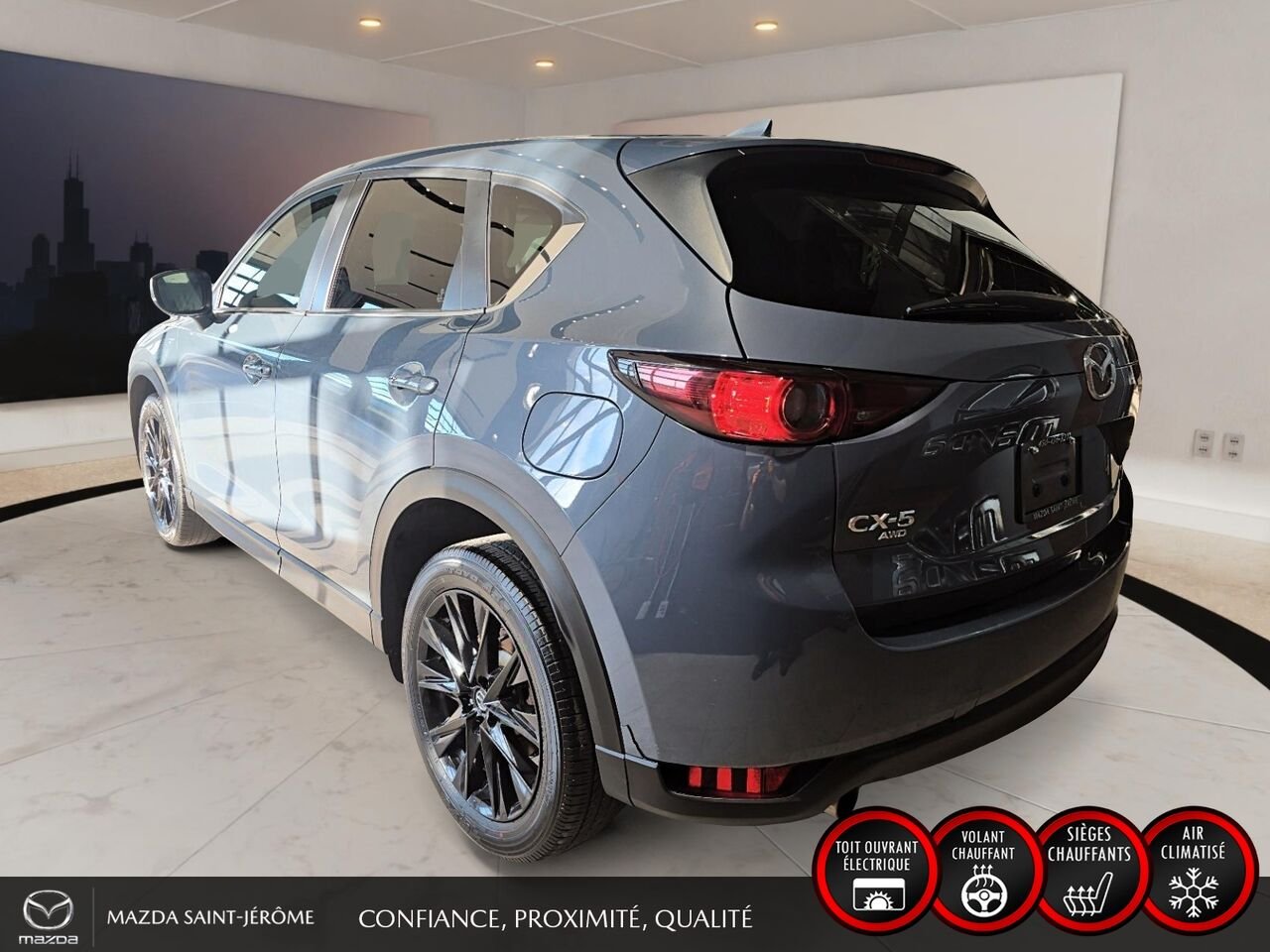 Mazda CX-5 Édition Kuro | CUIR | TOIT OUVRANT | AWD | 2021 Gris Saint-Jérôme - photo #9