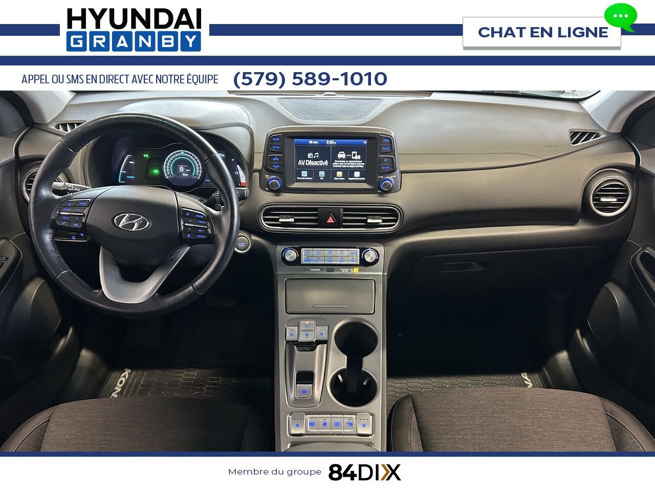 Hyundai Kona électrique 2021 Bleu Granby - photo #11