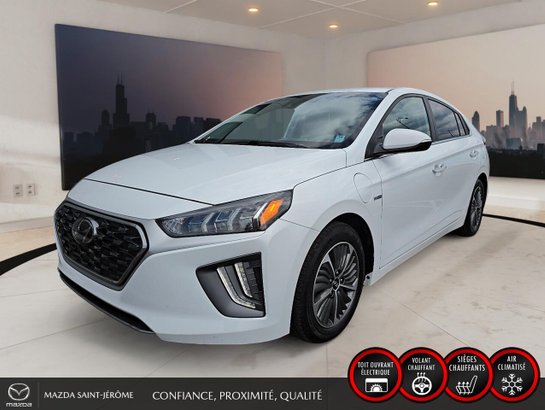 2020 Hyundai Ioniq hybride rechargeable Ultimate | TOIT OUVRANT | CUIR | White