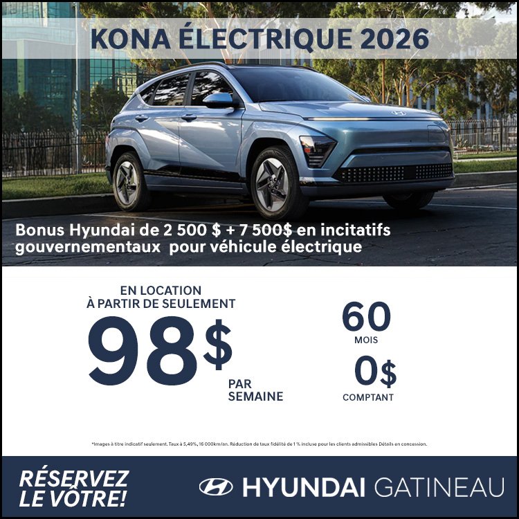 Hyundai gatineau promo KONA 2026 avril FR
