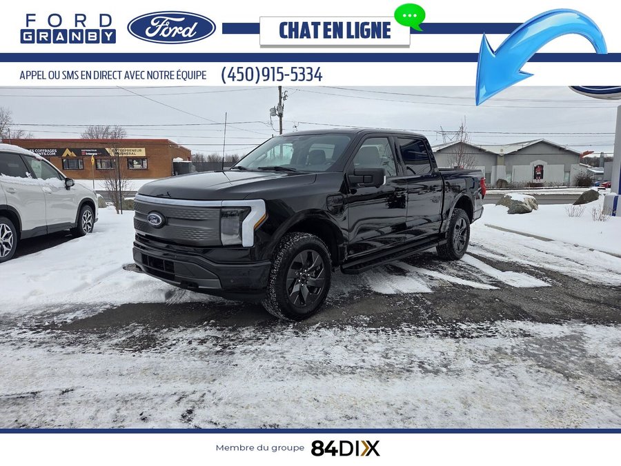 Ford F-150 Lightning XLT SuperCrew 4RM caisse de 5,5 pi 2023 Noir