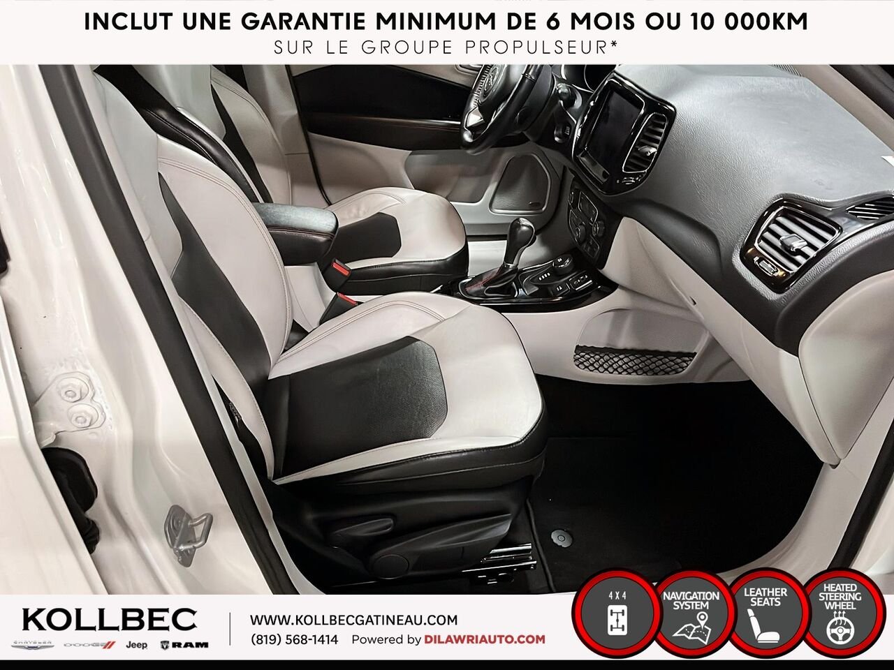 JEEP COMPASS Limited 4x4 2018 Blanc Ottawa & Gatineau - photo #18