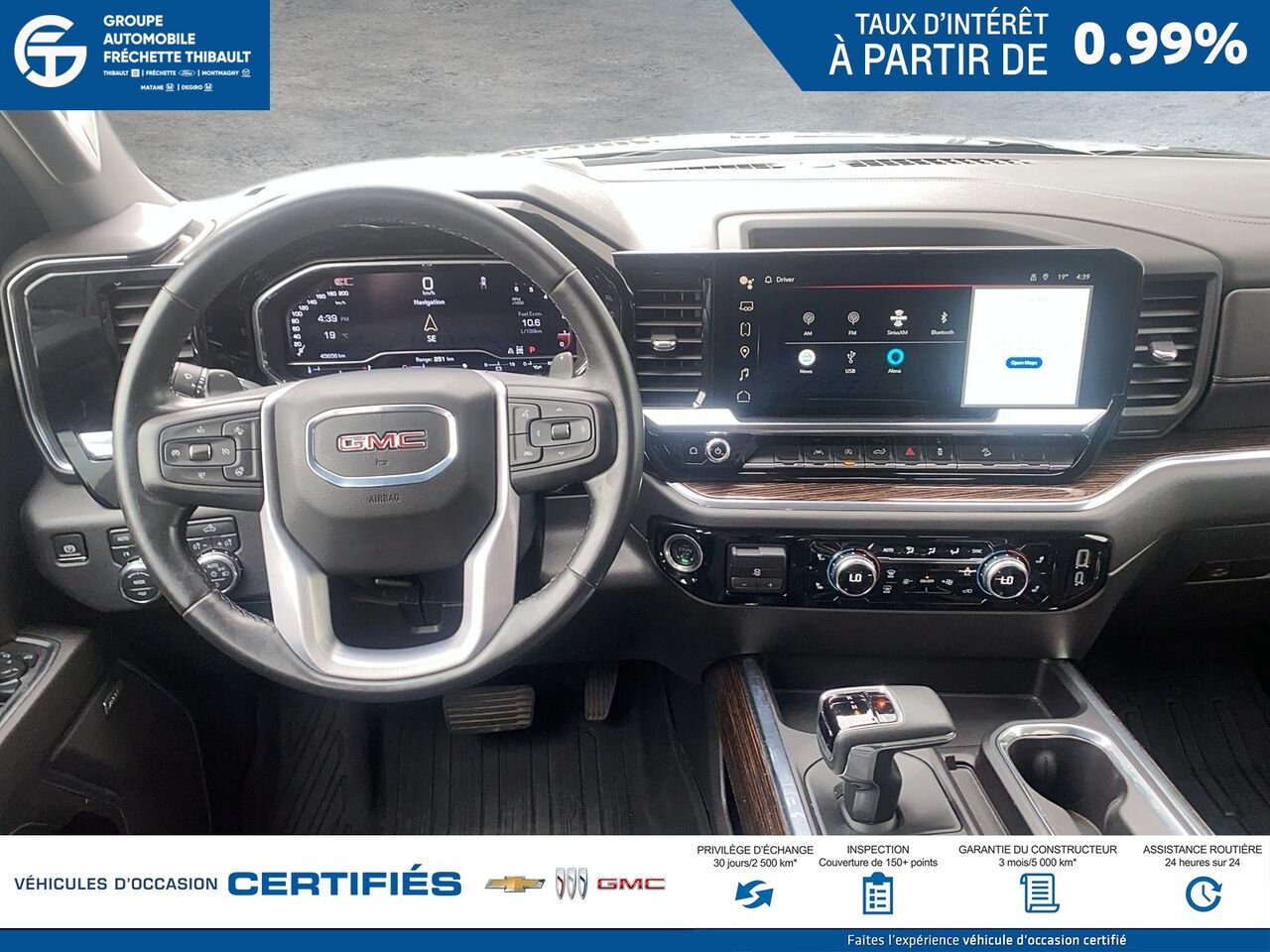 GMC SIERRA Elevation cabine multiplace 4RM 157 po 2024 Noir Montmagny - photo #9