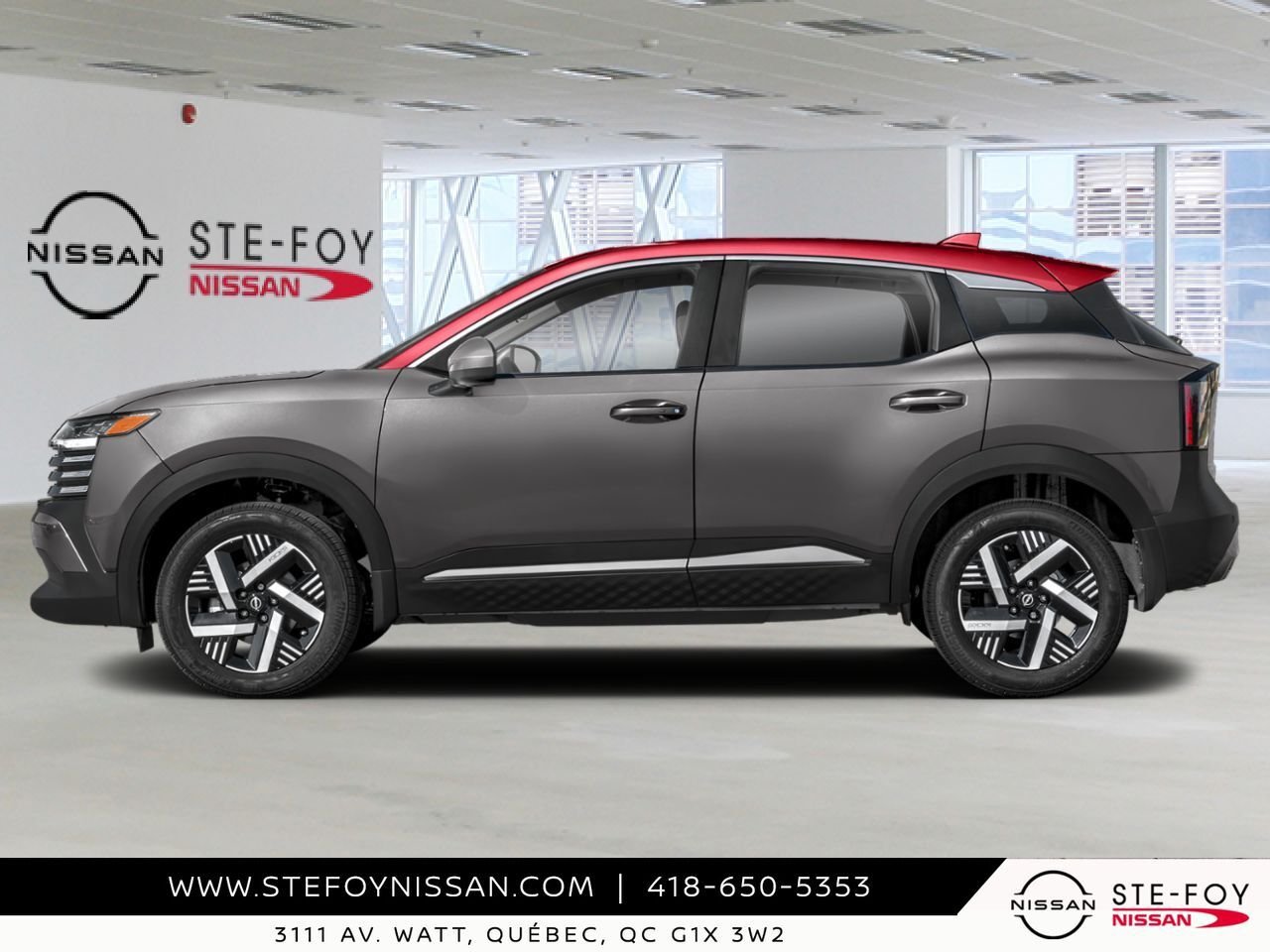 NISSAN Kicks 2026 Gris poudre métallisé/Couche teintée Braise écarlate Ste-Foy - photo #2
