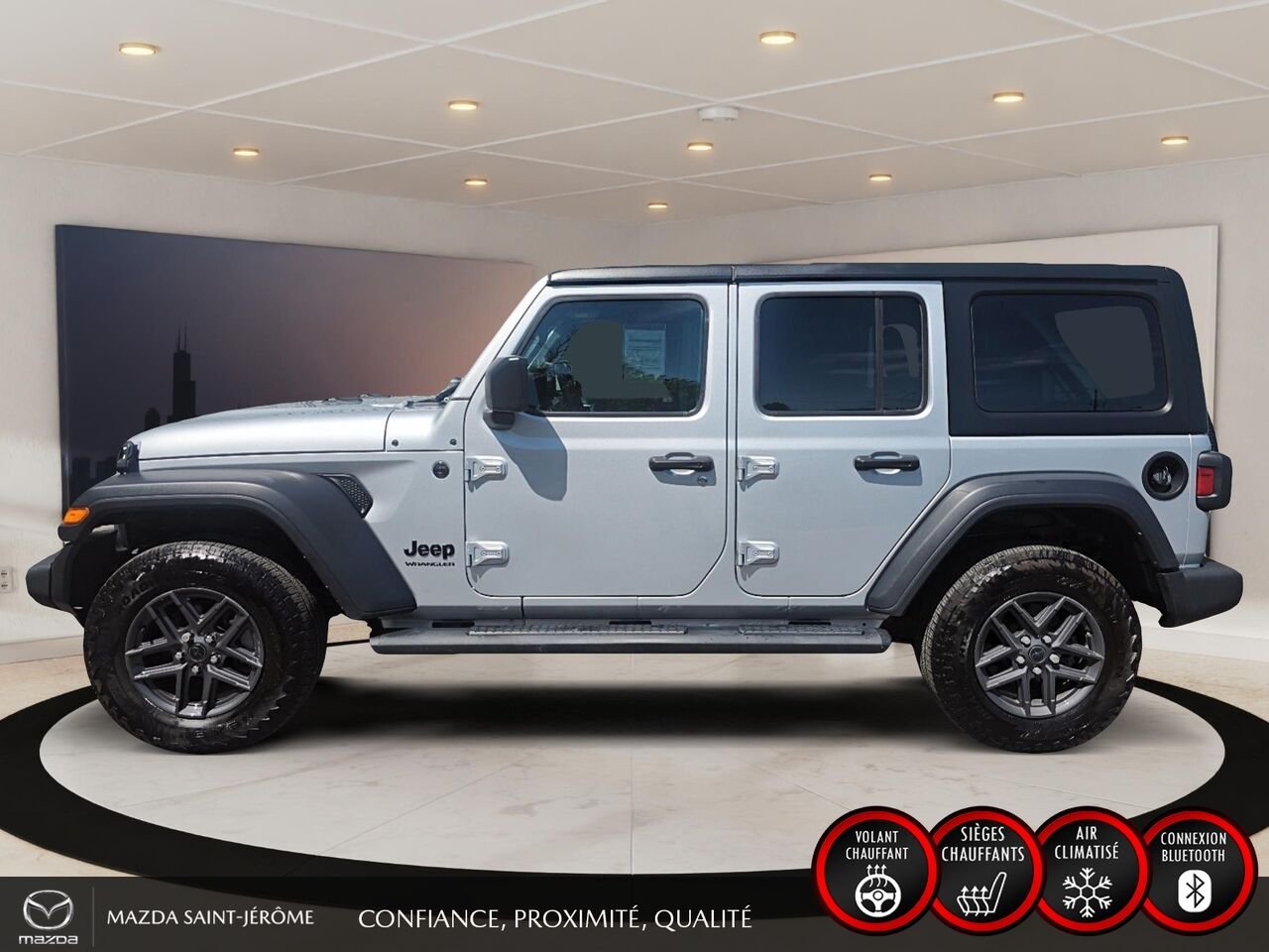 2024 Jeep Wrangler Sport S 4 portes | 2 TOITS | AUTOMATIQUE Grey Saint-Jérôme - photo #9