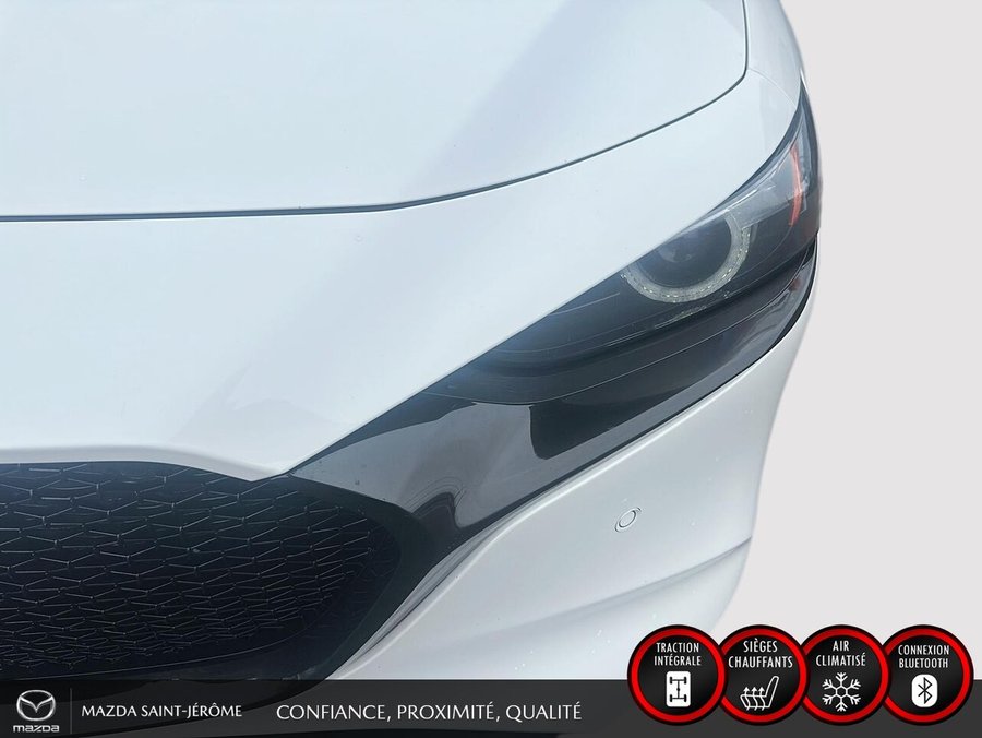 Mazda Mazda3 Sport GT turbo | CUIR ROUGE | AWD | TOIT OUVRANT | 2023 Blanc