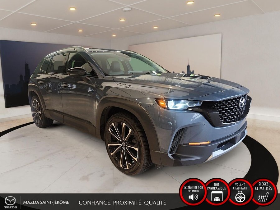 Mazda CX-50 GT avec moteur turbo | TOIT PANO | CUIR | AWD | 2023 Gris