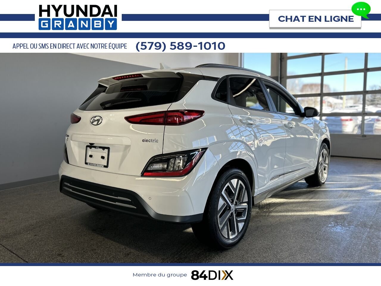 2023 Hyundai Kona Electric White Granby - photo #6