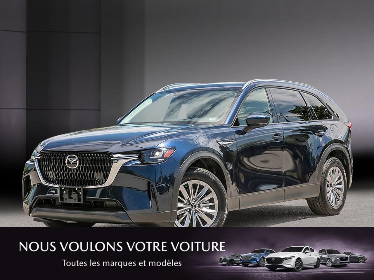 2026 Mazda CX-90 MHEV JM3KKCHD9T1408241 Deep Crystal Blue Mica Mirabel - photo #0