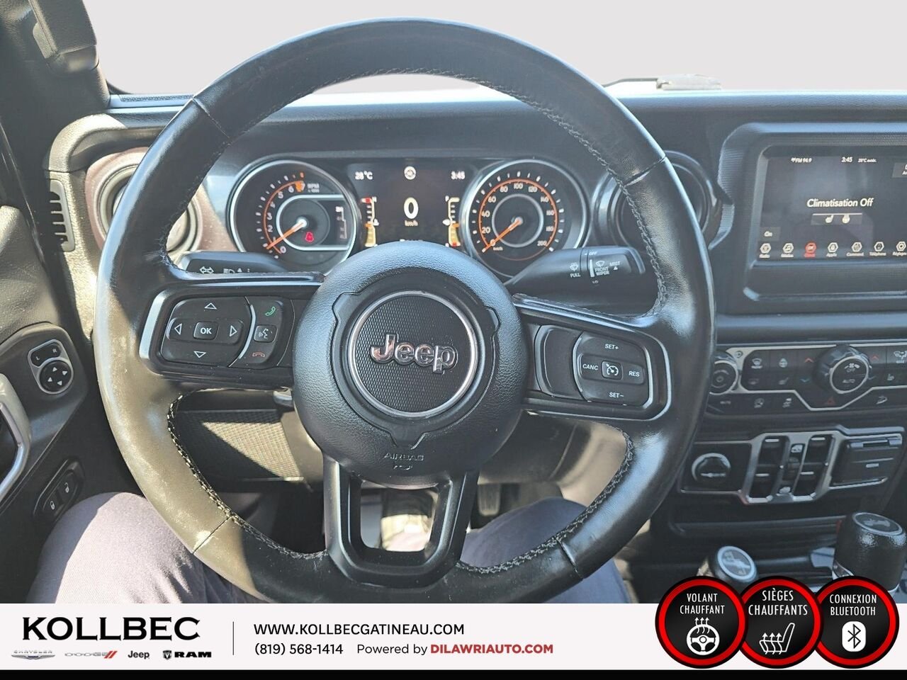 2020 JEEP WRANGLER UNLIMITED 26532 | Sport Noir et Havane 4x4 Black Gatineau - photo #7