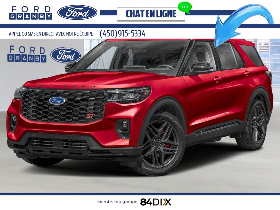 2026 Ford Explorer Rapid Red Metallic Tinted Clearcoat
