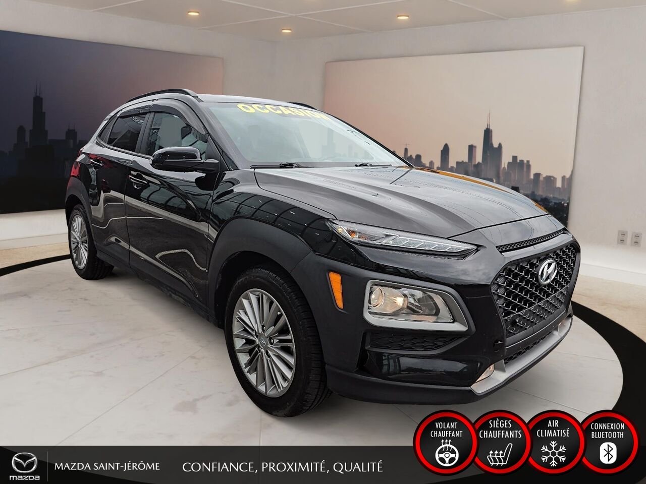 2021 Hyundai Kona Black Ste-Agathe des Monts - photo #3