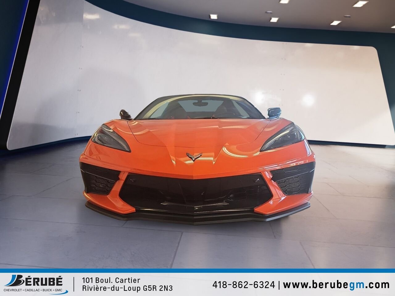 CHEVROLET CORVETTE STINGRAY CABRIOLET Stingray cabriolet 2 portes avec 3LT 2021 Orange Rivière-du-Loup - photo #3