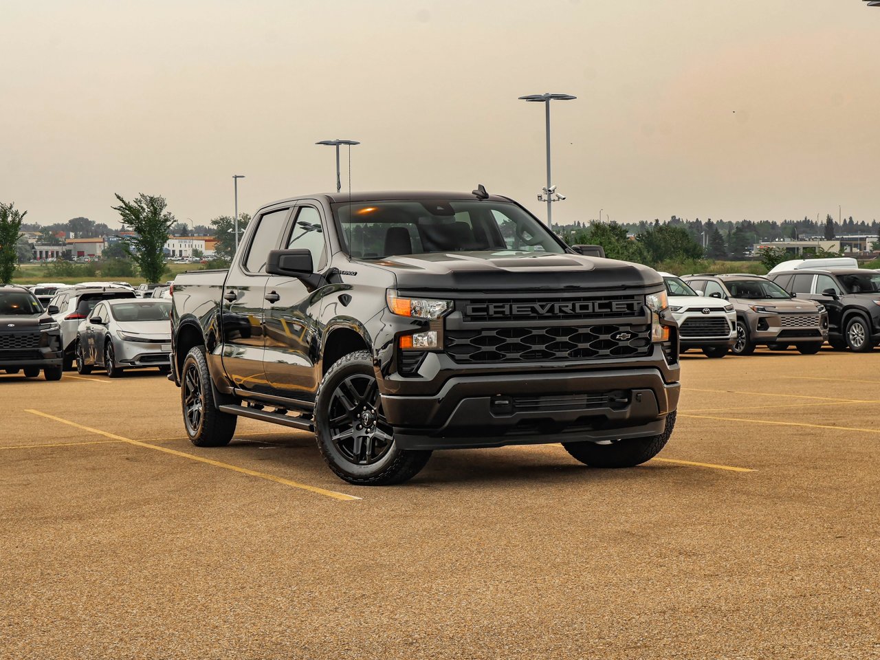 2023 Chevrolet Silverado 1500 4WD Crew Cab 147 Custom Black Sherwood Park - photo #1