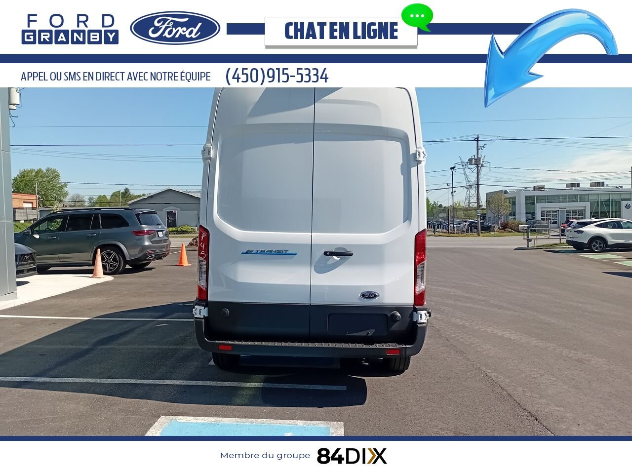 Ford E-TRANSIT FOURGONNETTE UTILITAIRE 2024 Blanc Granby - photo #4