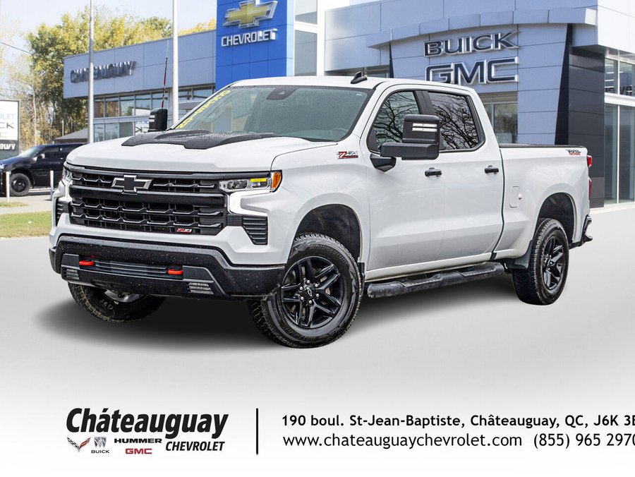 Chevrolet Silverado 1500 LT Trail Boss cabine multiplace 4RM 157 po 2024 Blanc