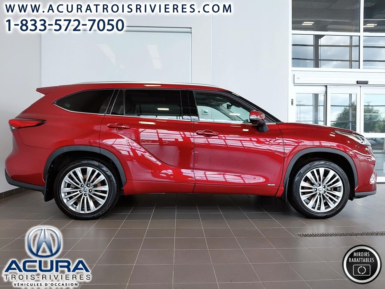 2023 Toyota Highlander Hybrid Red Trois-Rivières - photo #3