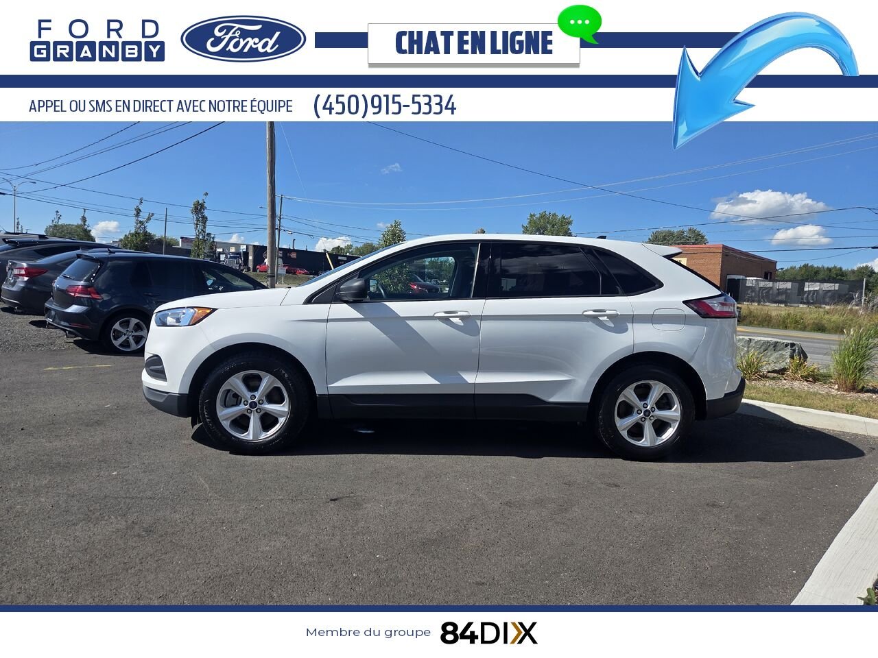 2022 Ford Edge White Granby - photo #3