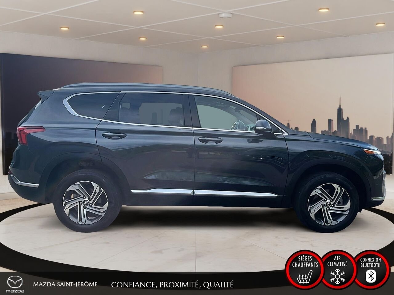 Hyundai Santa Fe Preferred TI avec ensemble Trend | TOIT PANO | CUIR | AWD | 2023 Gris Saint-Jérôme - photo #4