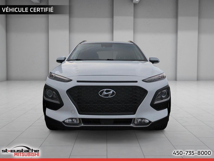Hyundai Kona 2.0L LUXE AWD-CUIR-TOIT PANO-BANC CHAUFFANT-VOLANT CHAUFFANT-CAMERA DE RECUL 2018 Blanc