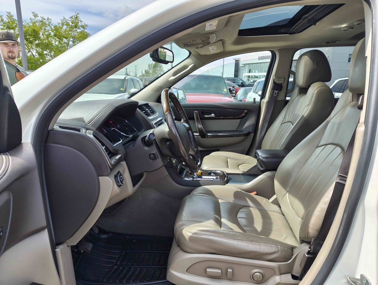 2013 GMC Acadia AWD 4dr Denali White Sherwood Park - photo #7