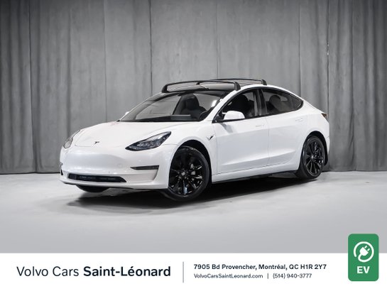 2020 Tesla Model 3 STANDARD RANGE PLUS BARRE DE TOIT White