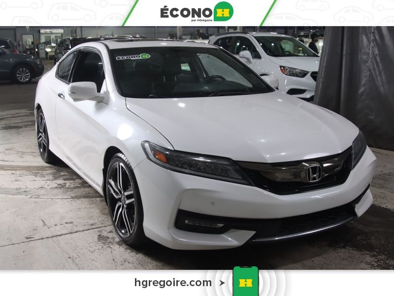Honda Accord 729588 | TOURING COUPE CUIR TOIT MAGS BLUETOOTH 2016 Blanc Laval - photo #0