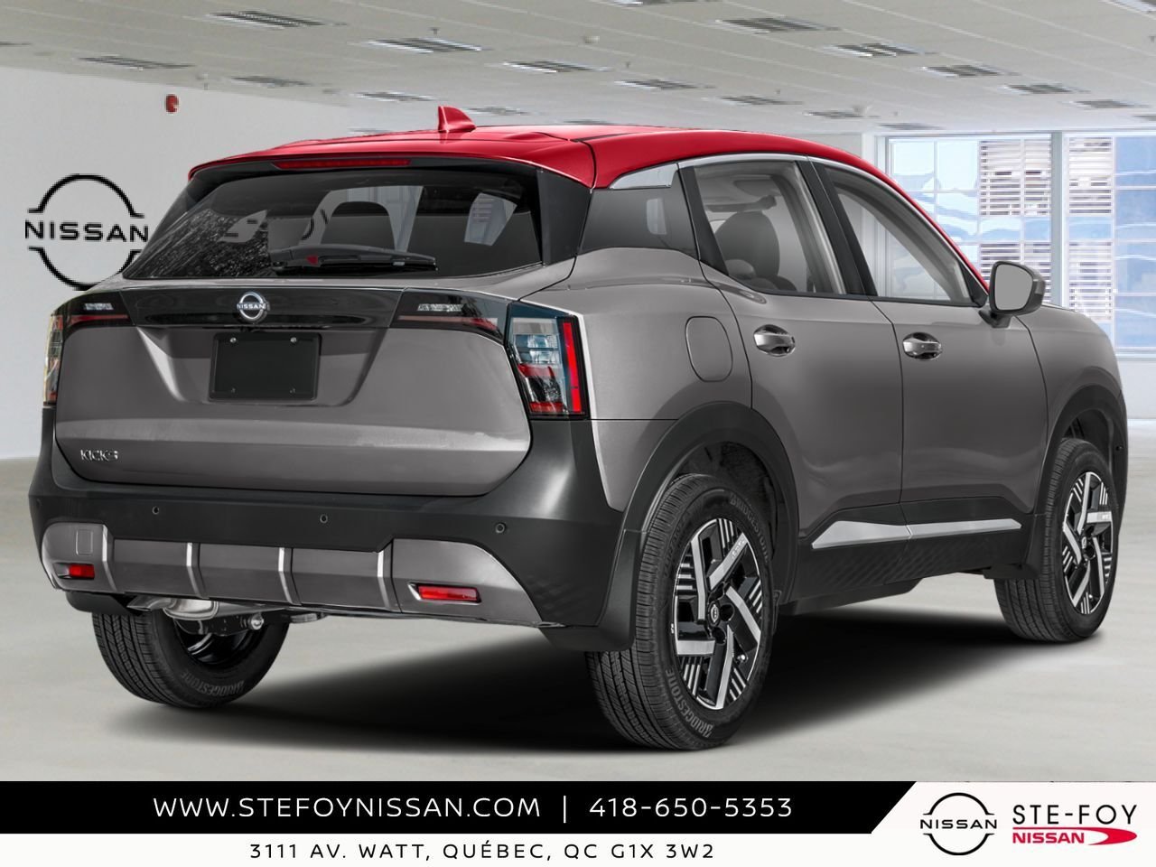 NISSAN Kicks 2026 Gris poudre métallisé/Couche teintée Braise écarlate Ste-Foy - photo #1