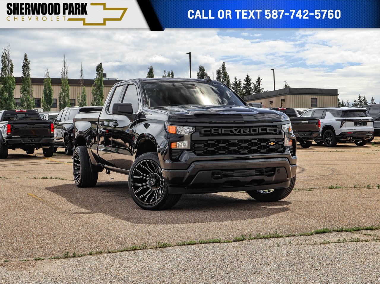 2024 Chevrolet Silverado 1500 4WD Double Cab 147 Custom Black Sherwood Park - photo #0