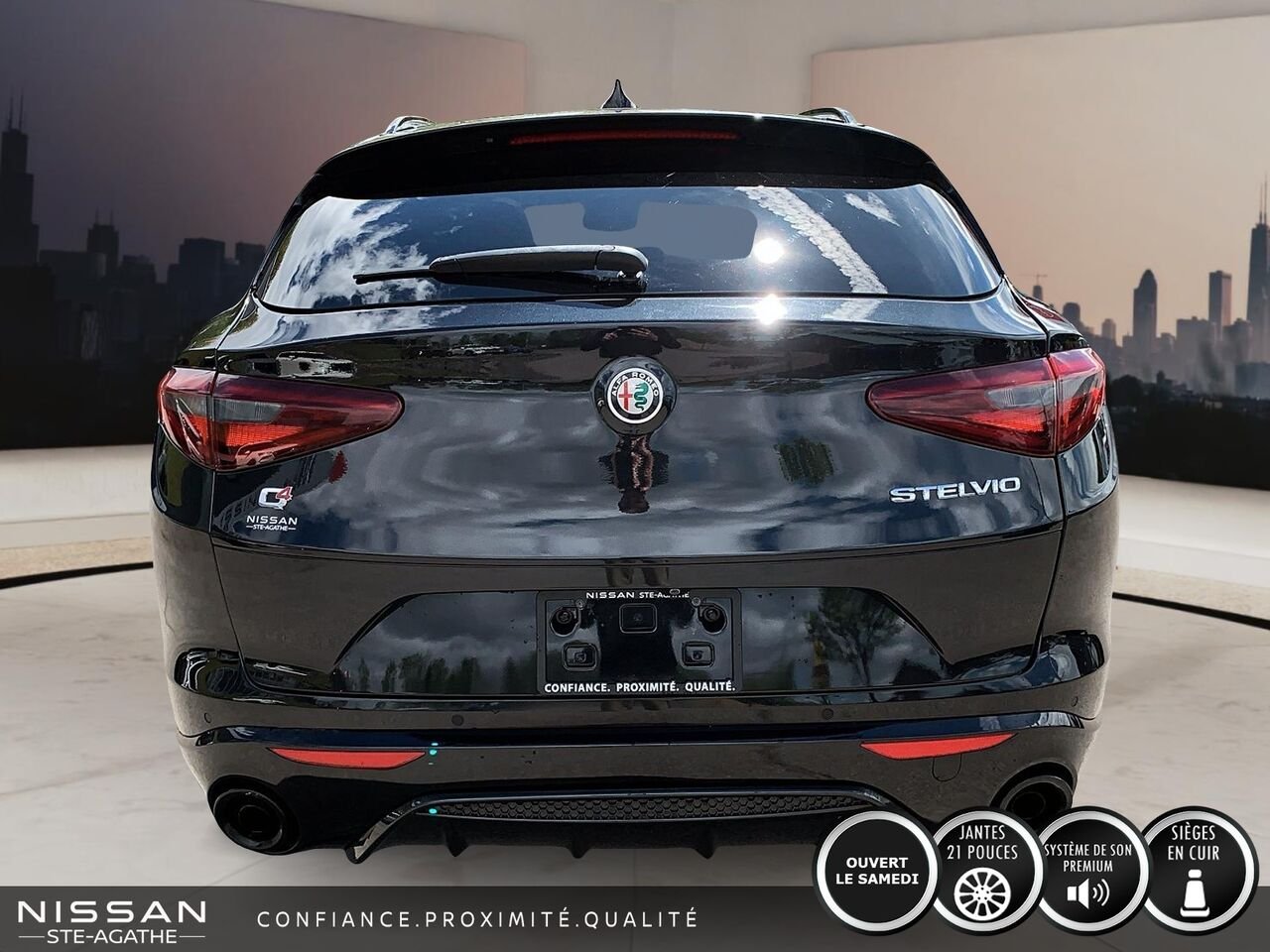 2022 Alfa Romeo Stelvio Veloce | CUIR ROUGE | TOIT PANORAMIQUE | AWD | Black Saint-Jérôme - photo #3