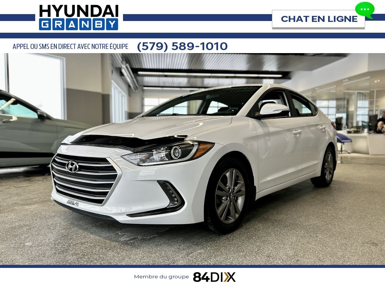 2018 Hyundai Elantra White Granby - photo #3