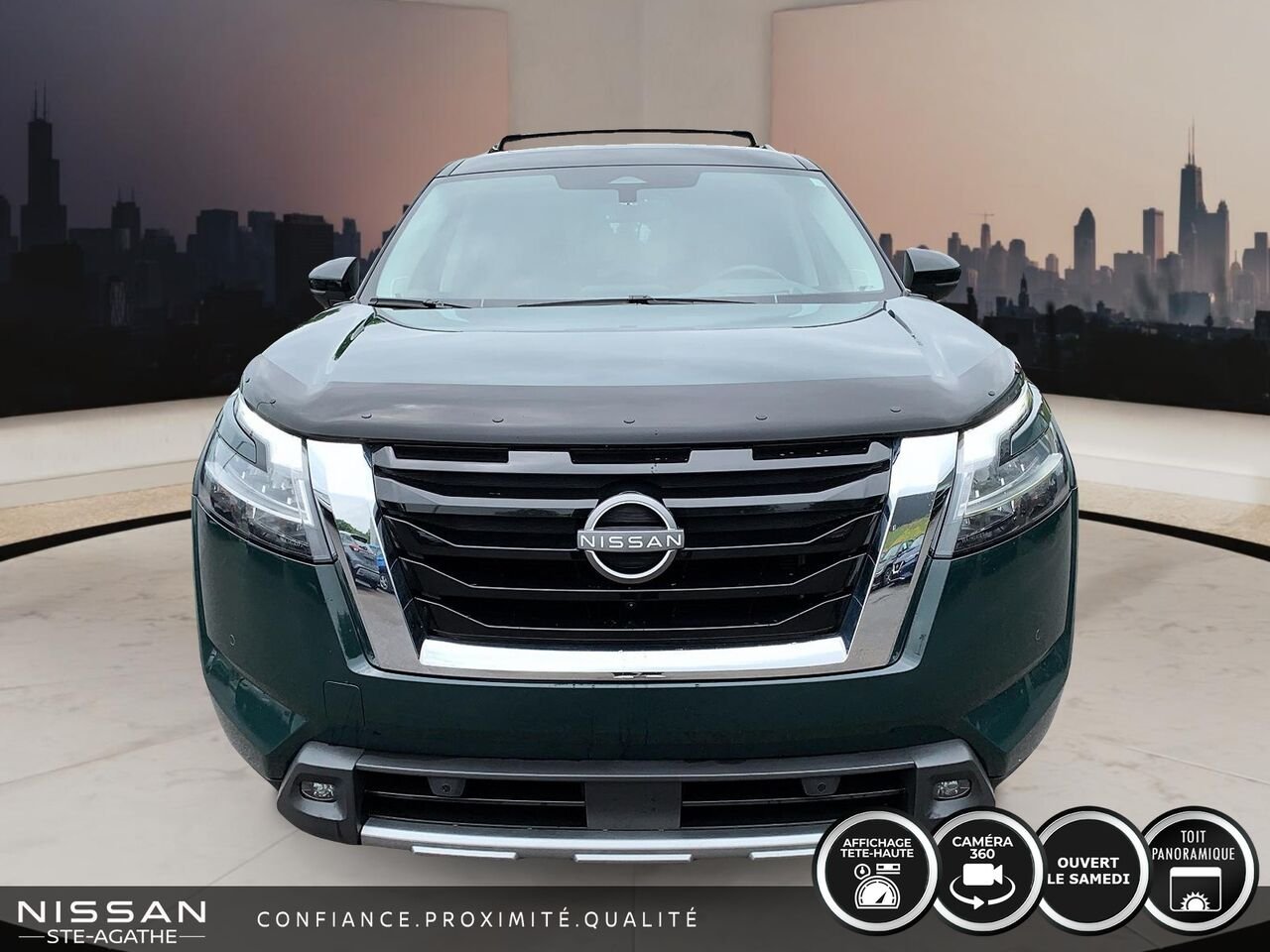 2023 Nissan Pathfinder Platinum | CUIR BRUN | TOIT PANORAMIQUE | TOWING PACKAGE | Green Saint-Jérôme - photo #1