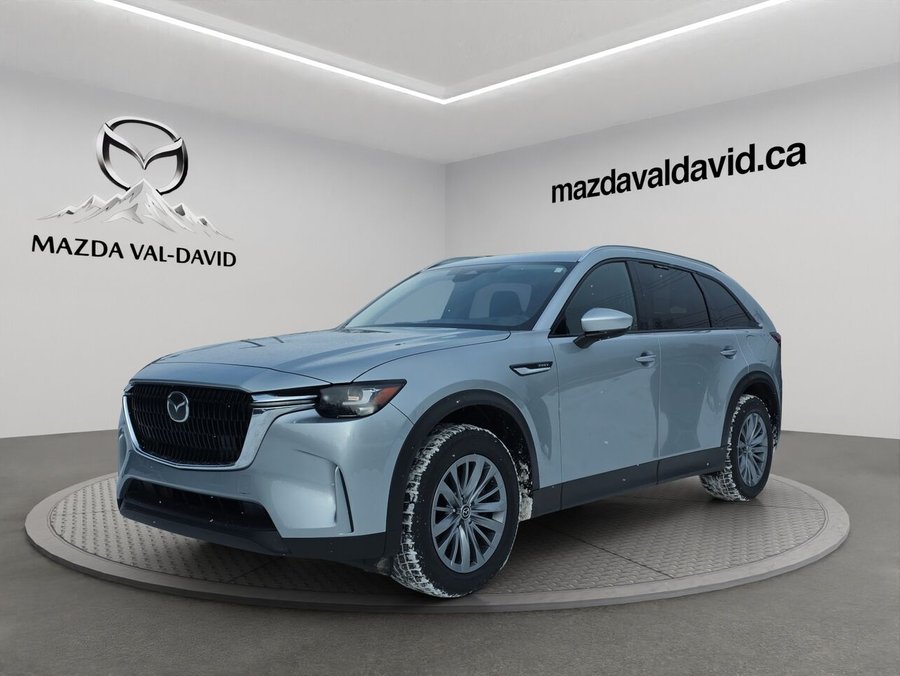 Mazda CX-90 hybride rechargeable GS-L AWD, 7 passagers, Volant chauffant, Sièges chauffant, Toit ouvrant panoramique 2024 Gris