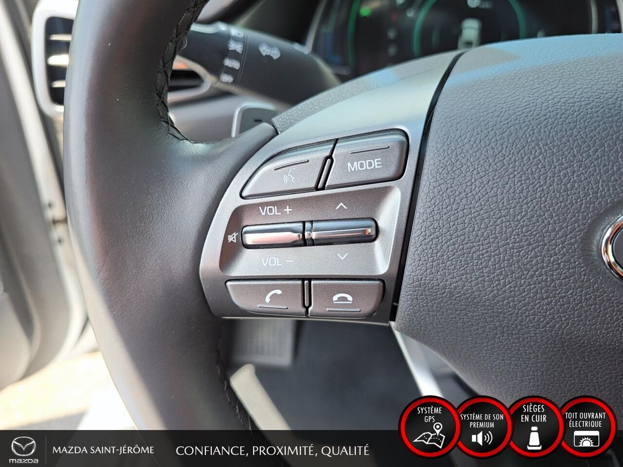 2020 Hyundai Ioniq hybride rechargeable Ultimate | TOIT OUVRANT | CUIR | White Saint-Jérôme - photo #14