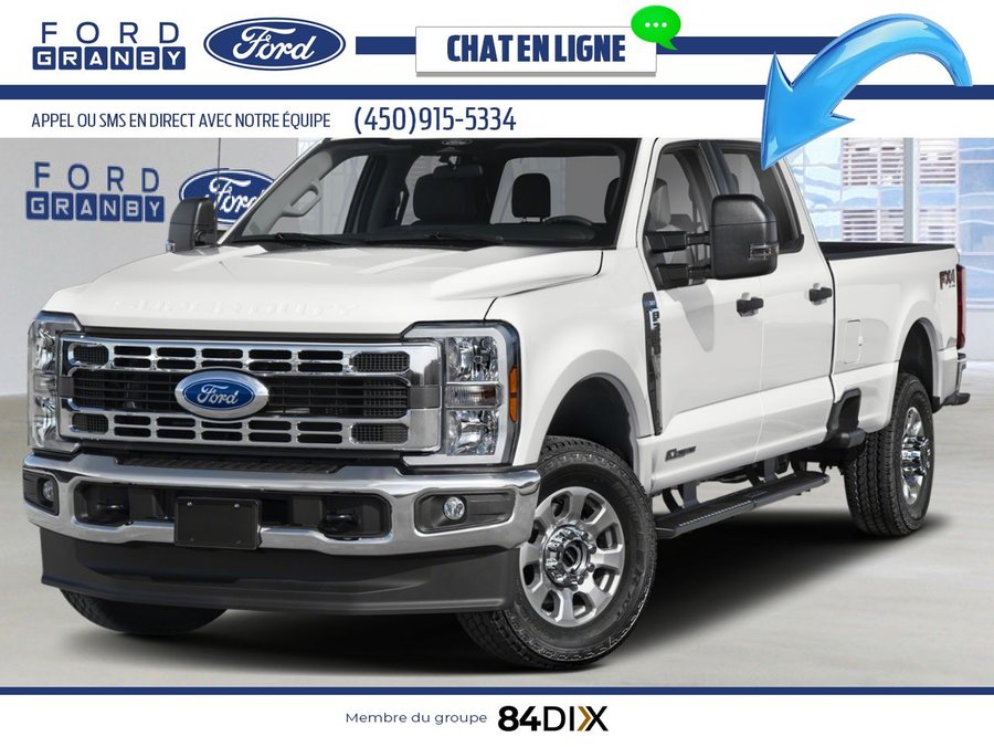 Ford Super Duty F-350 à roues arrière jumelées XLT cabine 6 places 4RM caisse de 8 pi 2026 Blanc Oxford