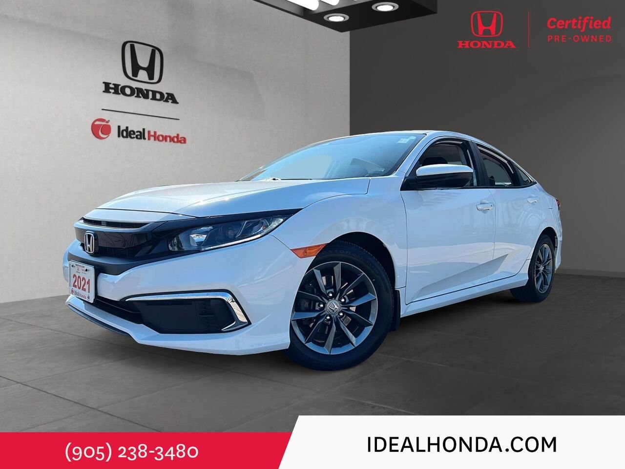 2021 Honda Civic Sedan EX CVT White Mississauga - photo #0