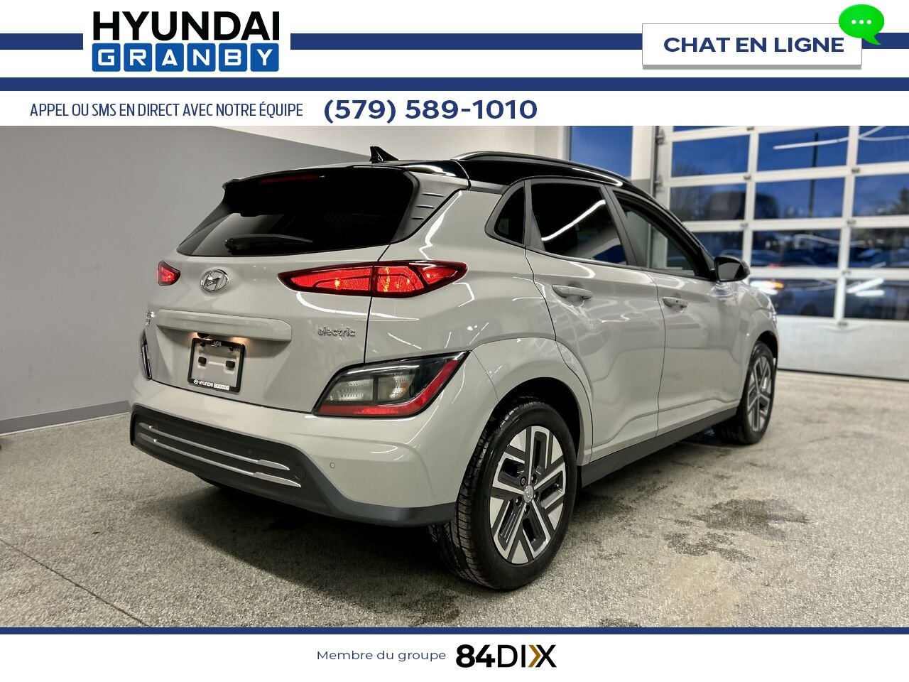 Hyundai Kona électrique 2023 Gris Granby - photo #6