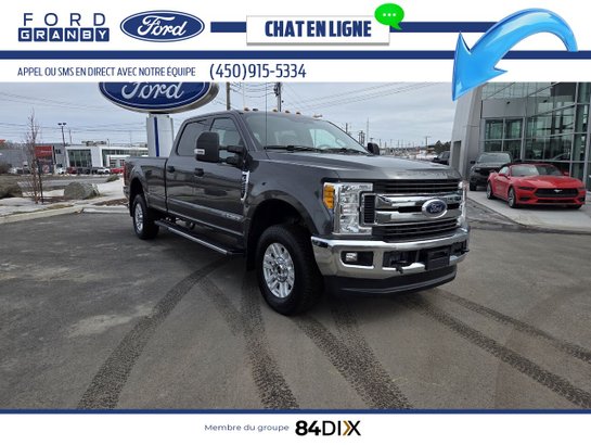 Ford Super Duty F-250 SRW XLT cabine 6 places 4RM, Diesel, Boite de 8 pieds 2017 Gris