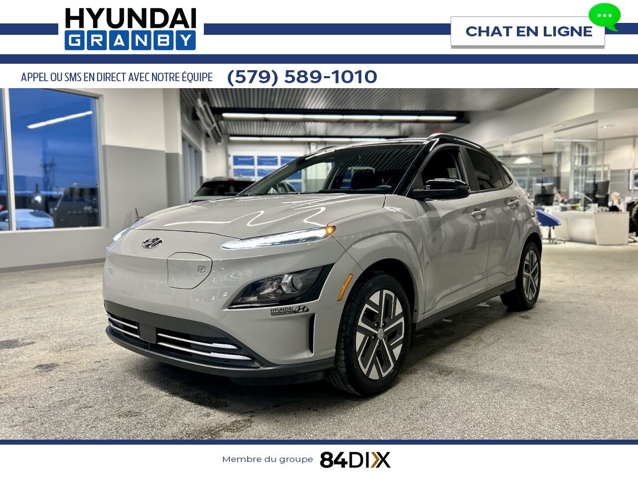 Hyundai Kona électrique 2023 Gris Granby - photo #3