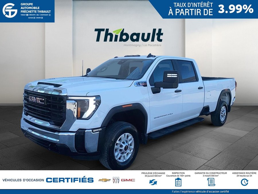 GMC SIERRA 2500HD Pro cabine multiplace 4RM 172 po 2024 Blanc