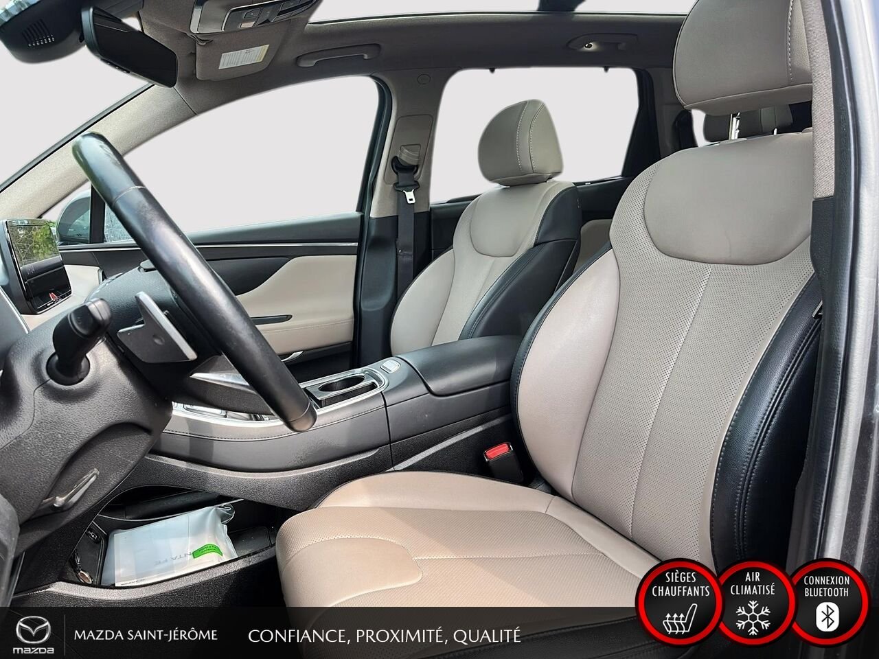 Hyundai Santa Fe Preferred TI avec ensemble Trend | TOIT PANO | CUIR | AWD | 2023 Gris Saint-Jérôme - photo #17