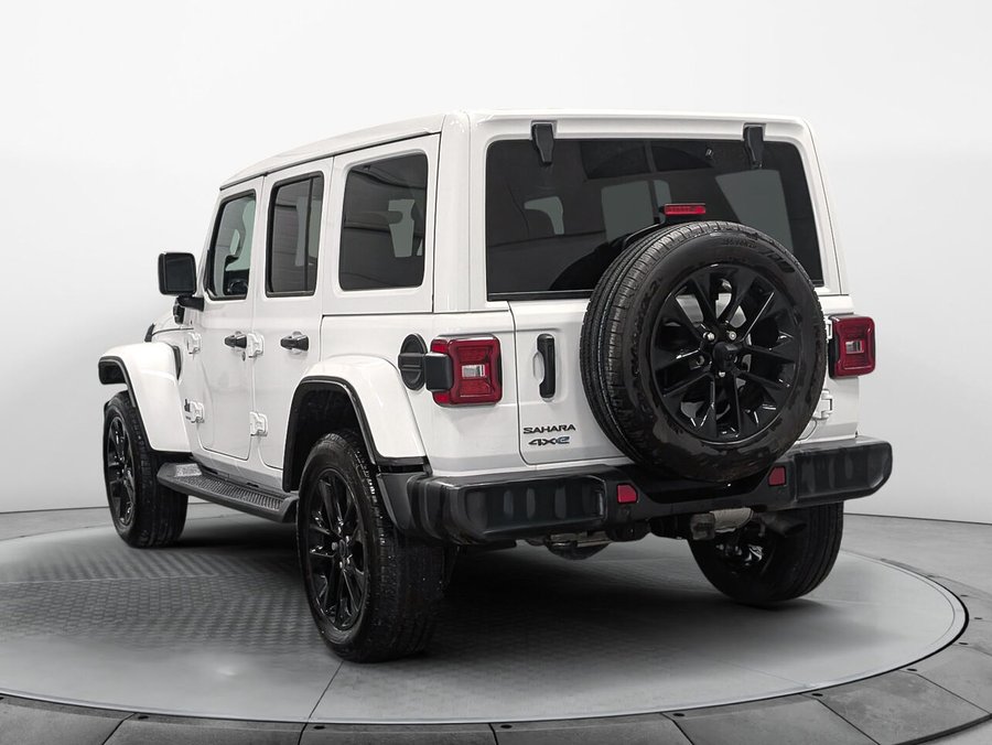 Jeep WRANGLER 4XE 4 door Sahara Option Toit Sky !!!! Bas Km 2025 Blanc