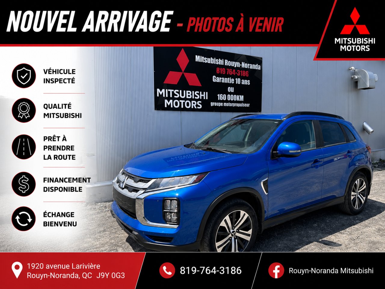 Mitsubishi RVR SEL AWC 2021 Bleu Rouyn-Noranda - photo #0
