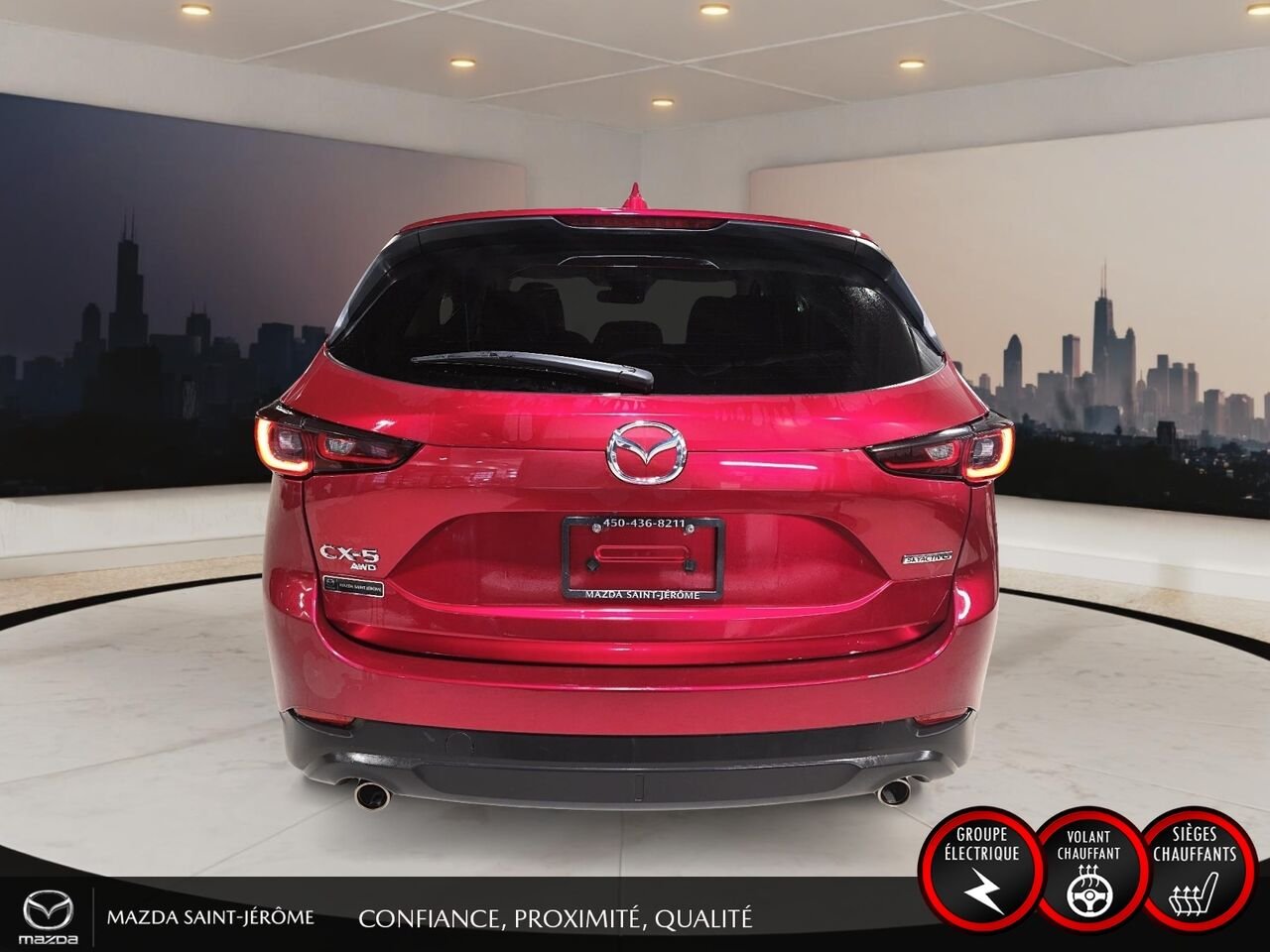 2025 Mazda CX-5 GS | CUIR | AWD | MAGS | Red Saint-Jérôme - photo #6