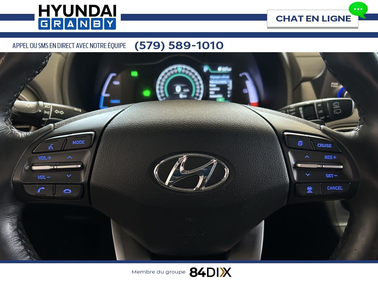 Hyundai Kona électrique 2021 Bleu Granby - photo #13