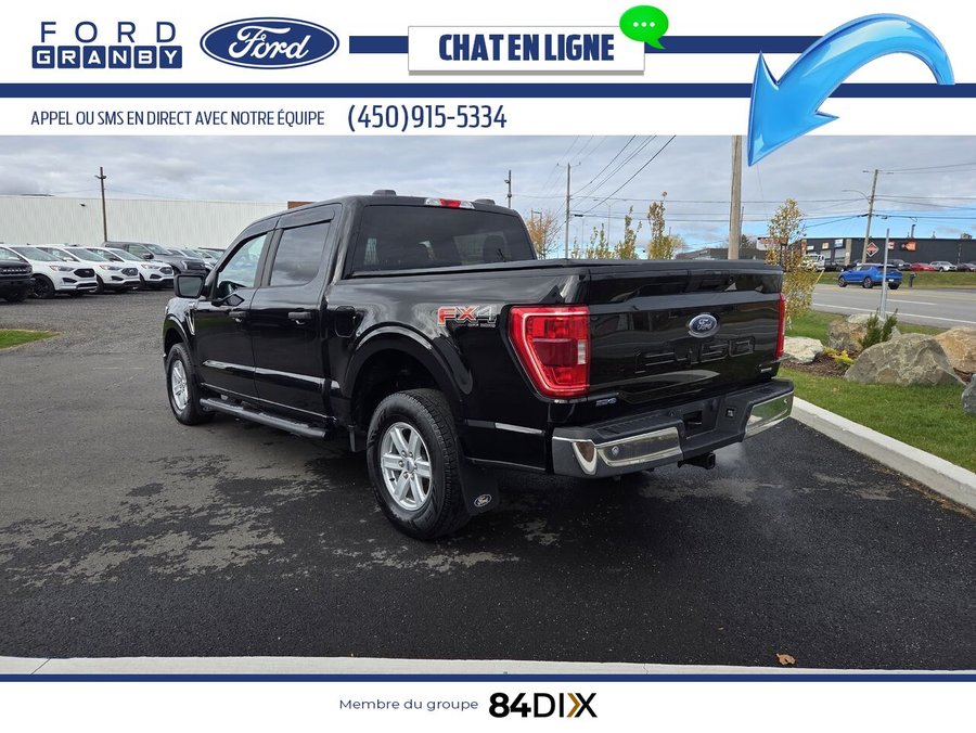 Ford F-150 XLT FX4 SuperCrew 4RM, 5,5 pi, V6 2.7 EcoBoost 2022 Noir