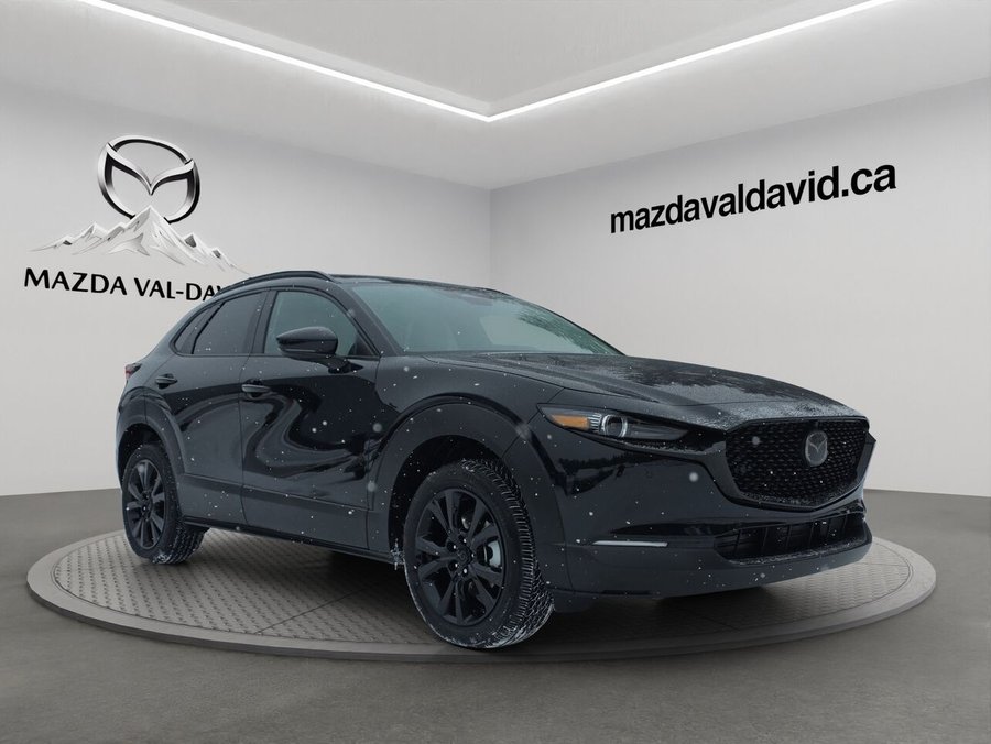 2026 Mazda CX-30 GT turbo, awd, toit ouvrant, Écran 360 degré, Navigation, chargeur sans fil pour cellulaire Jet Black Mica