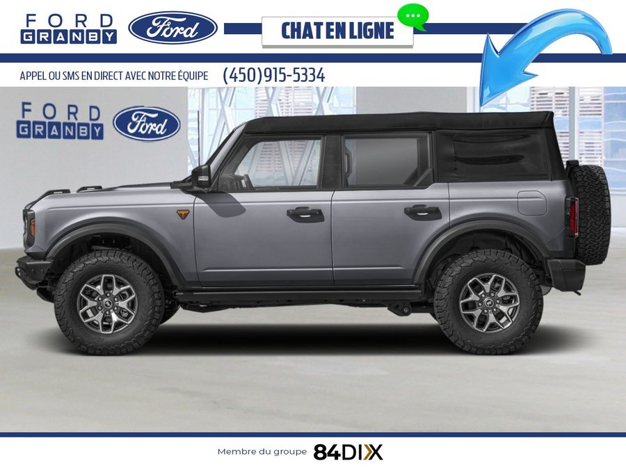 Ford Bronco Badlands 4 portes 4x4 2026 Gris marais