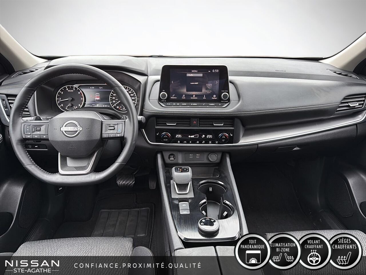 2025 Nissan Rogue SV TI avec ensemble toit ouvrant White Saint-Jérôme - photo #9