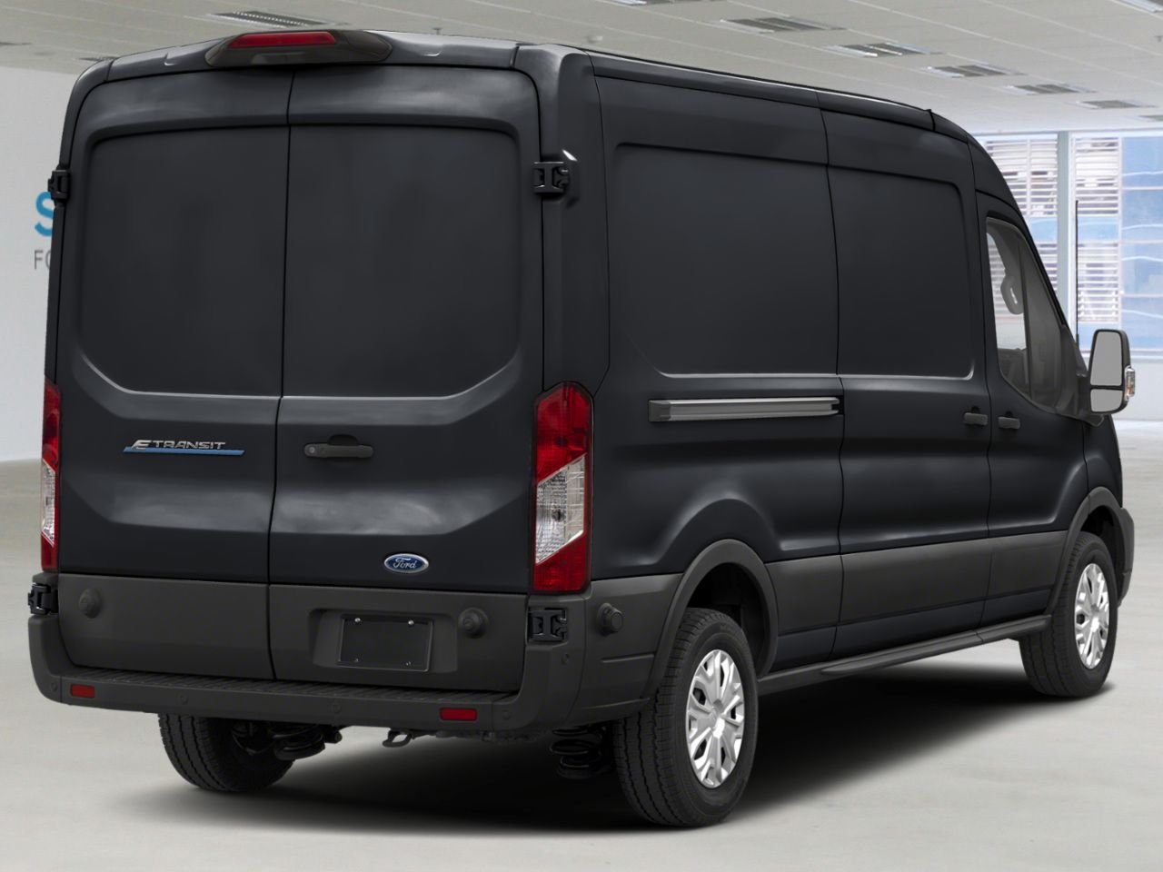 2025 Ford E-Transit Cargo Van Agate Black Metallic Châteauguay - photo #1